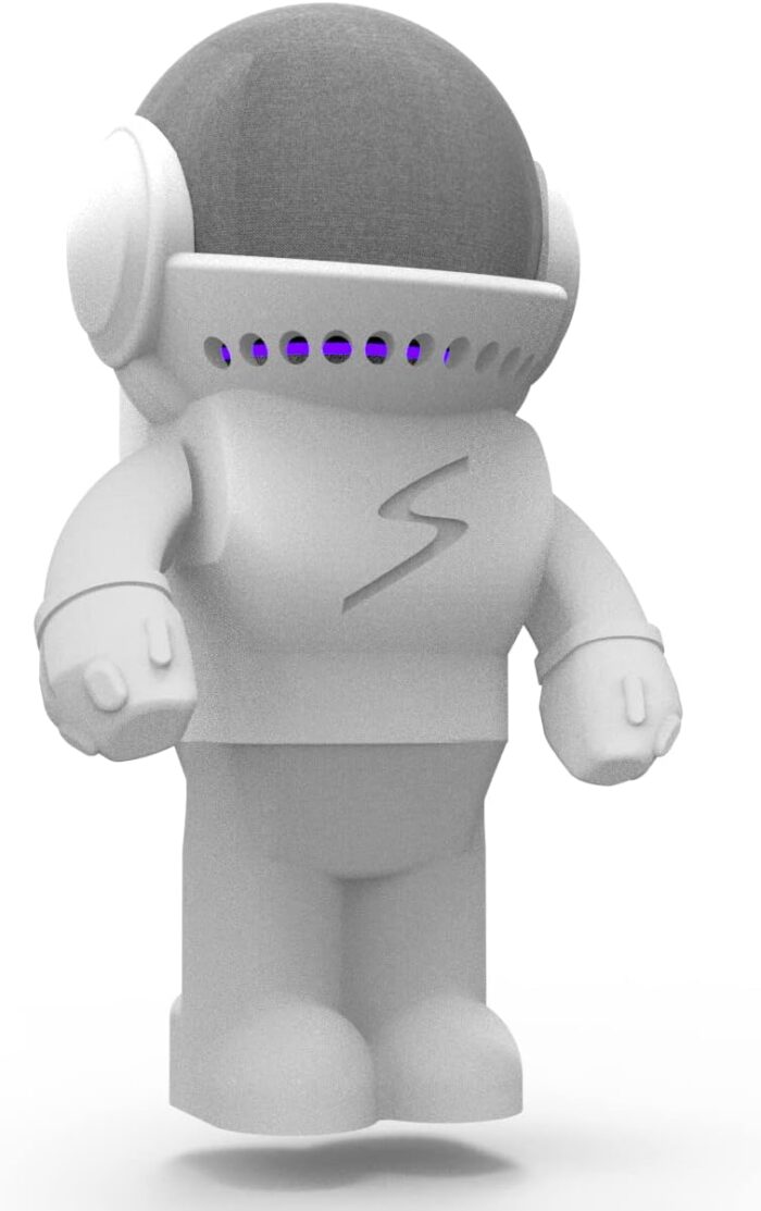 Splin Soporte de mesa compatible con Amazon Alexa Smart Speaker Echo Dot (4ª y 5ª generación) y Apple HomePod Mini, Astro Hero (blanco)