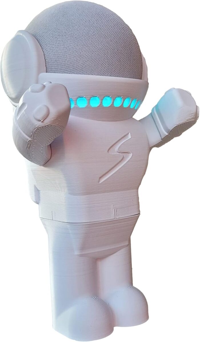 Splin Soporte de mesa compatible con Amazon Alexa Smart Speaker Echo Dot (4ª y 5ª generación) y Apple HomePod Mini, Astro Hero (blanco) - Imagen 6