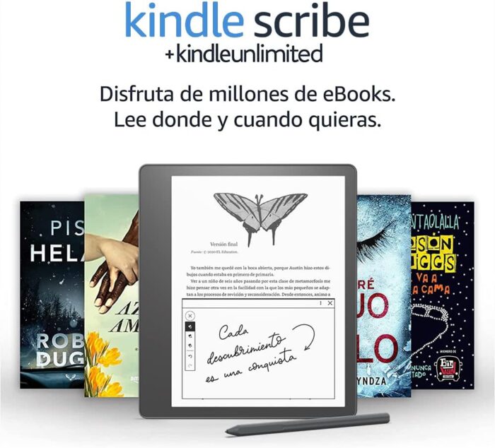 Kindle Scribe, el primer Kindle para leer y escribir, con una pantalla Paperwhite de 10,2" y 300 ppp | Con lápiz prémium | 16 GB + Kindle Unlimited - Imagen 9