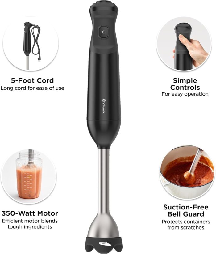Vitamix Batidora de inmersión de 2 velocidades + batidor, negro - Imagen 6