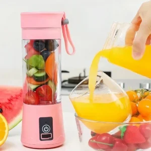 Mini Licuadora Portátil Recargable Usb Batidos Y Jugos Color Rosa 110V