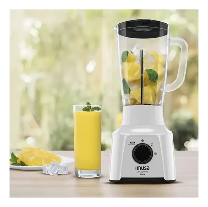 Licuadora Imusa PowerMix Plus 2V 2 L blanca con vaso de plástico 110V - Imagen 5