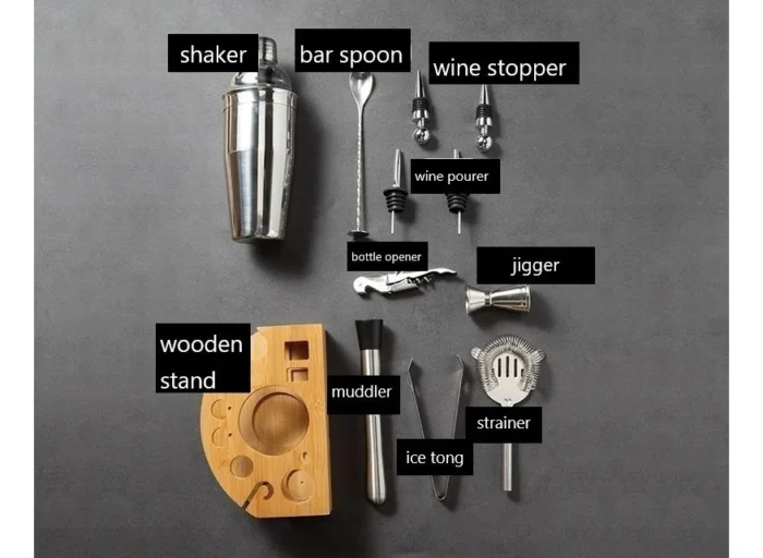Set Bartender Cocteleria Acero Inoxidable 12 Piezas - Imagen 6